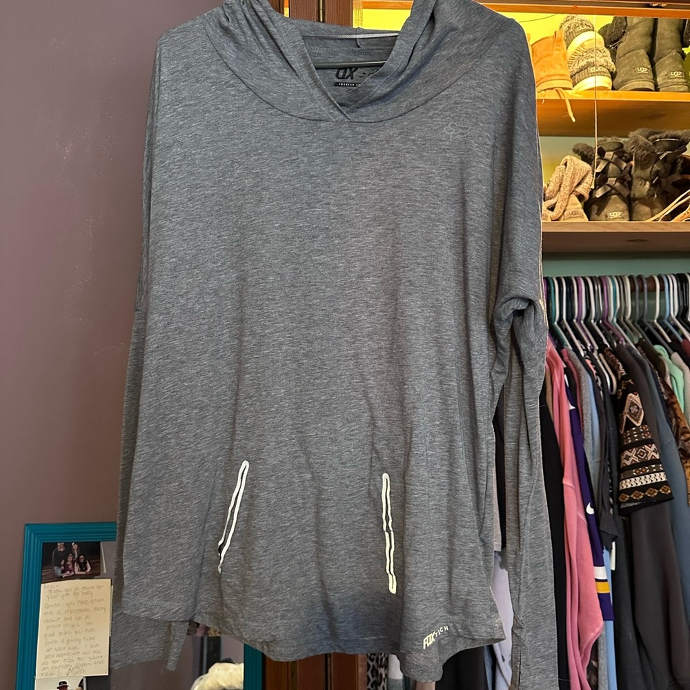 Fox racing Heather Gray Lightweight Hoodie Pullover